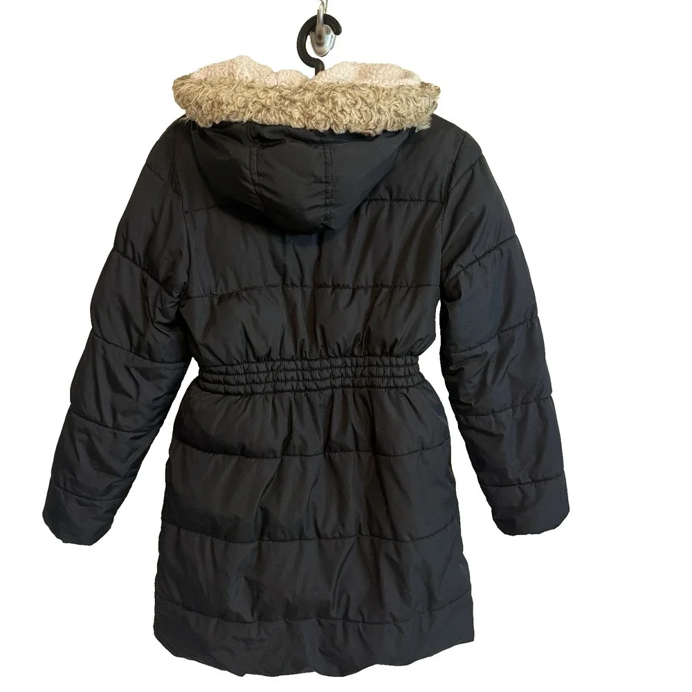 Old Navy Girls Winter Quilted Hooded Puffer Coat Size XL 14 Normcore Activewear